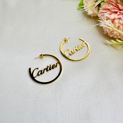 Stainless Steel 18K Gold Plated Cartier Hoops