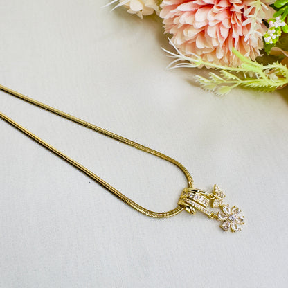 Tarnish Free flower Butterfly Chain Pendant