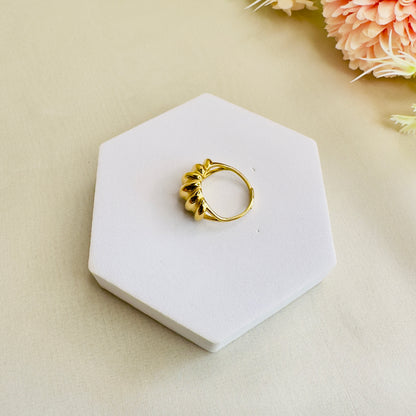 Tarnish Free 18K Gold plated circular ring