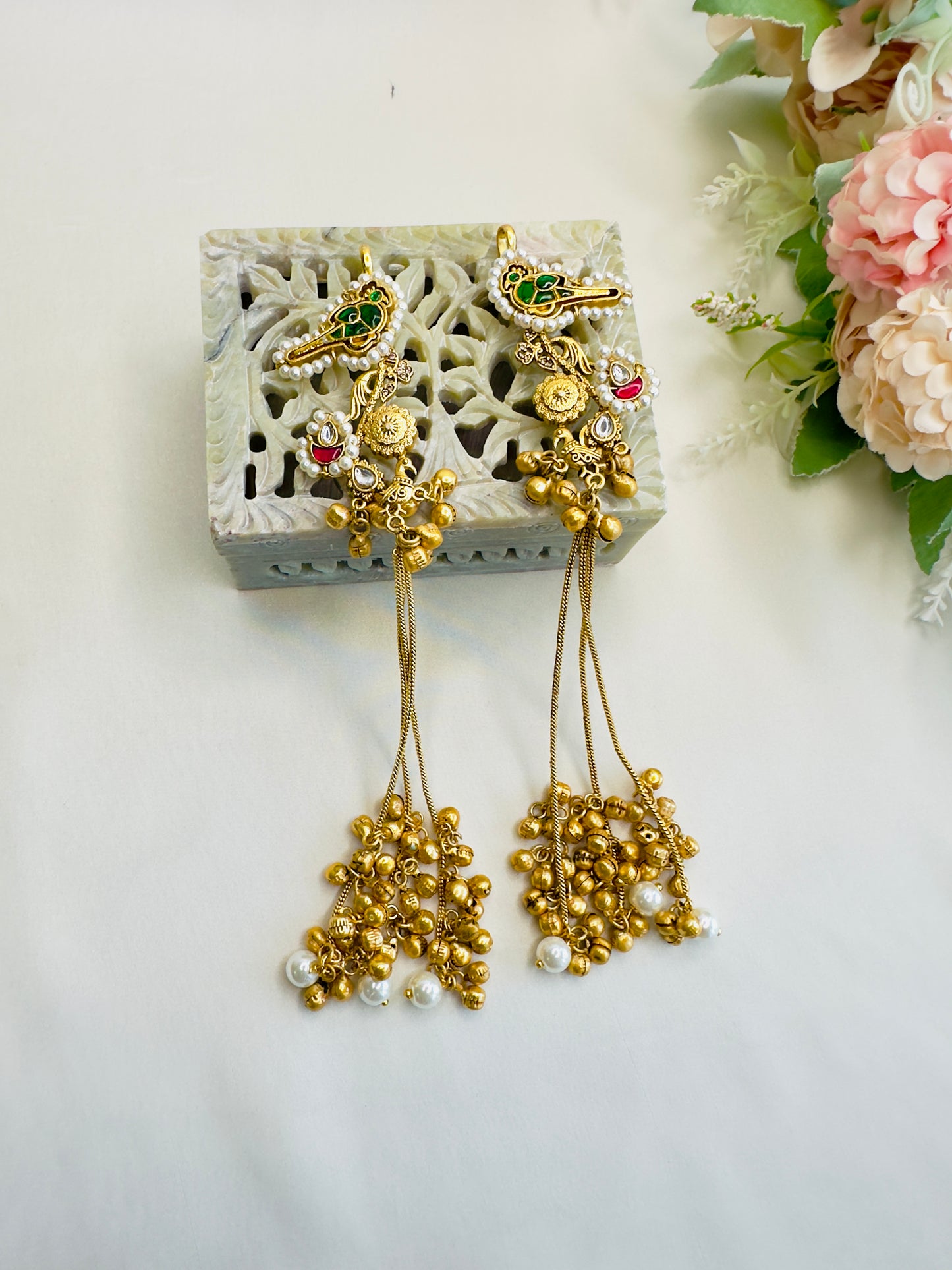 Kashmiri Earring with Ear cuff