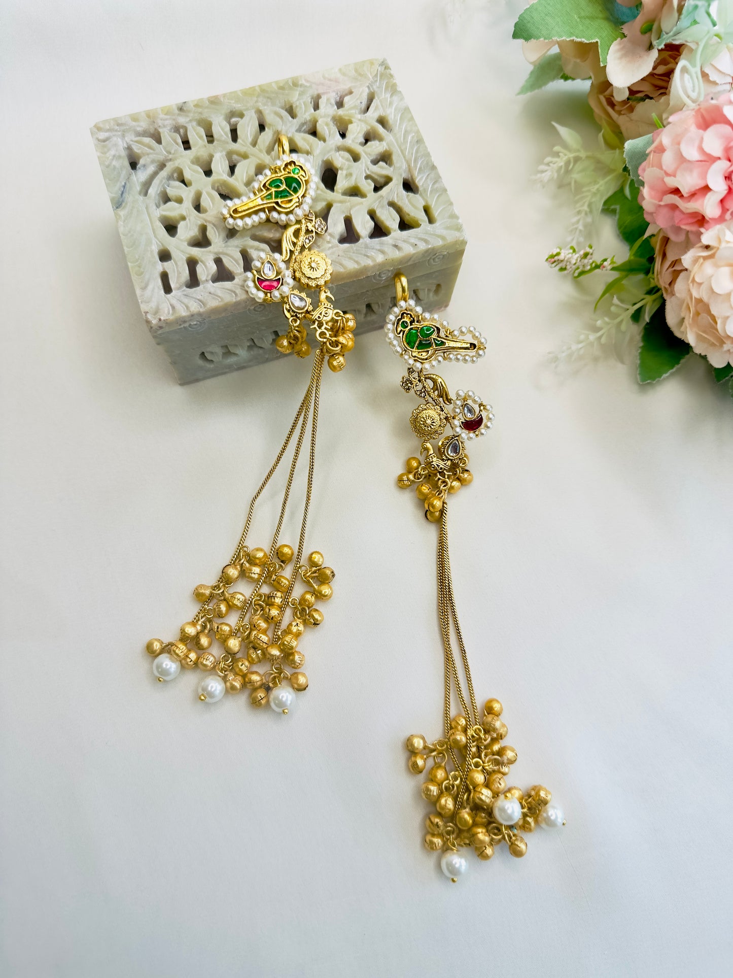 Kashmiri Earring with Ear cuff