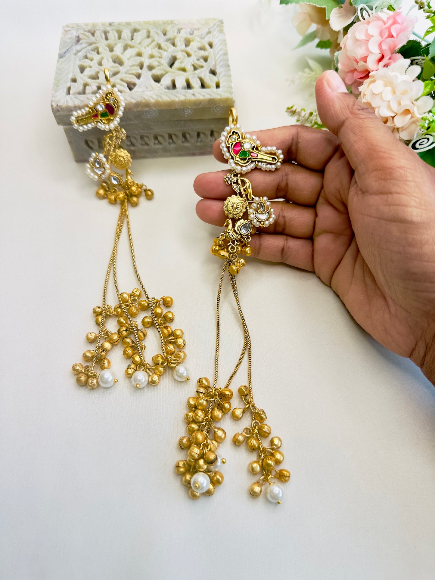 Kashmiri Earring with Ear cuff