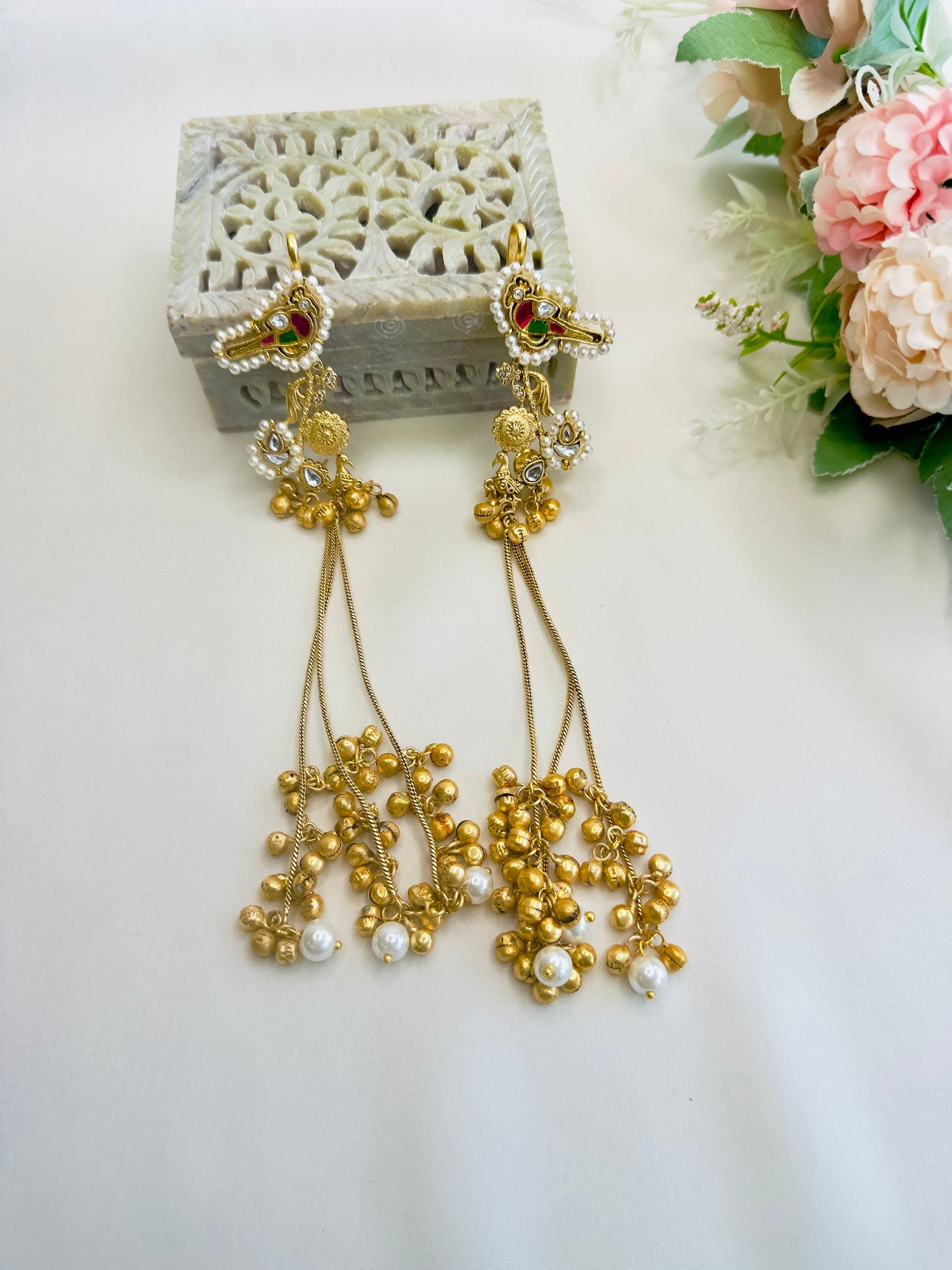 Kashmiri Earring with Ear cuff