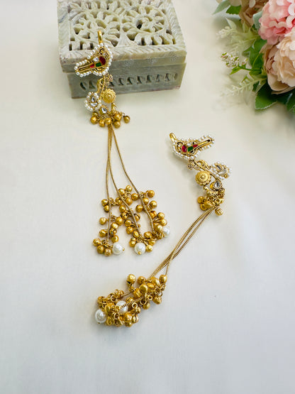 Kashmiri Earring with Ear cuff