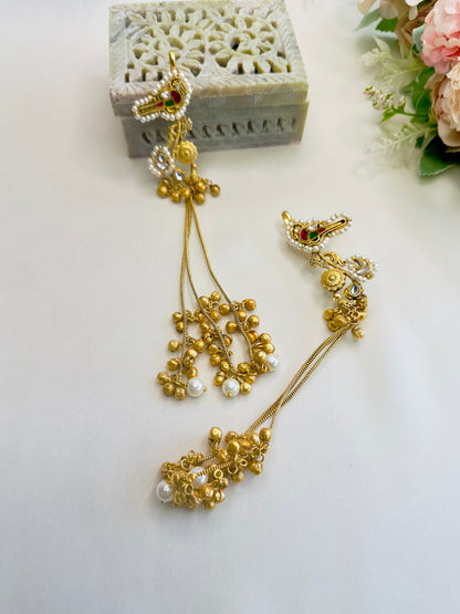 Kashmiri Earring with Ear cuff