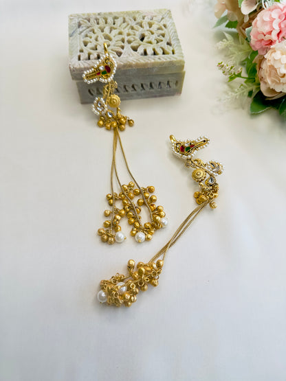 Kashmiri Earring with Ear cuff