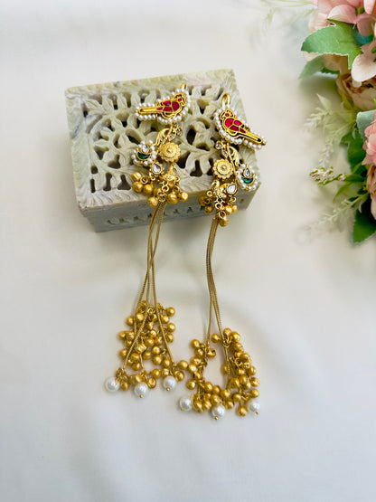 Kashmiri Earring with Ear cuff