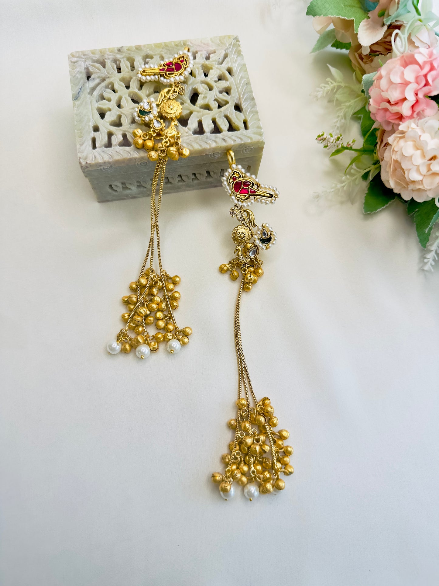 Kashmiri Earring with Ear cuff