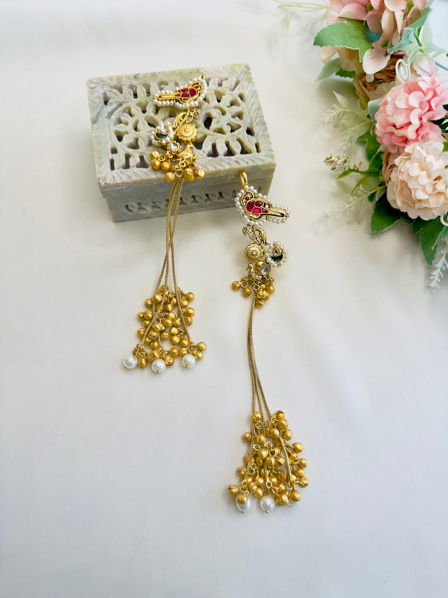 Kashmiri Earring with Ear cuff