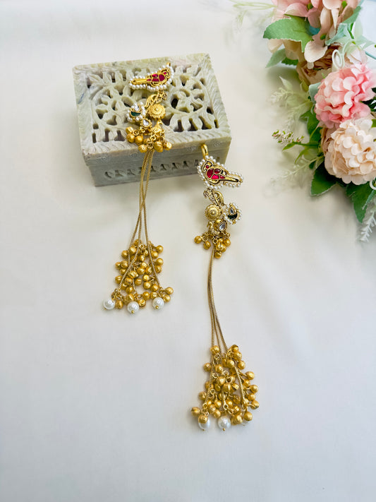 Kashmiri Earring with Ear cuff