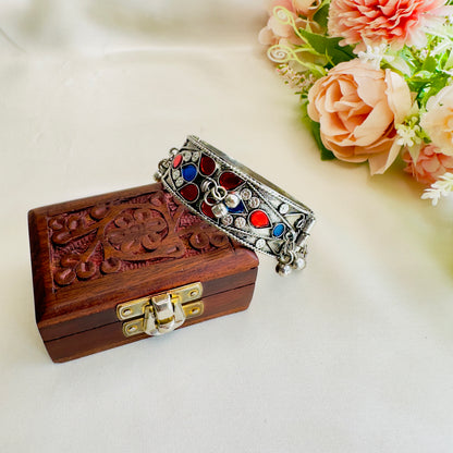 Red Blue Oxidized Bracelet