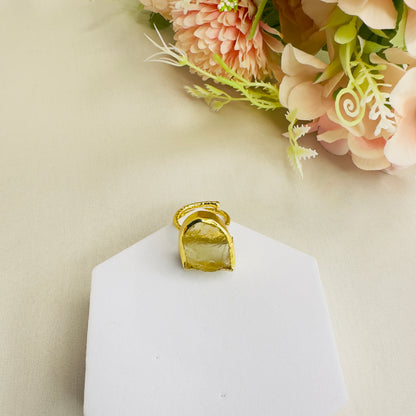 Yellow Natural Stone Ring