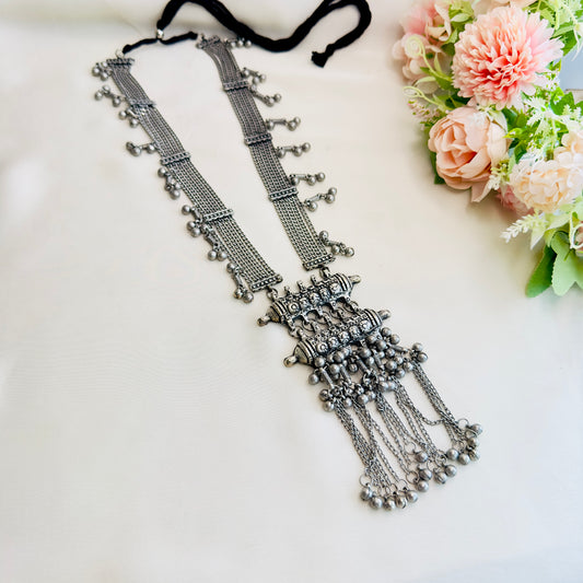 Long Oxidized Chain Pendant