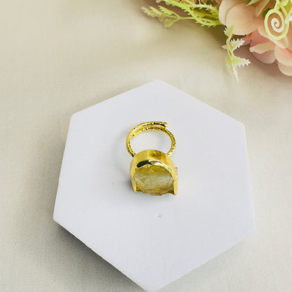 Yellow Natural Stone Ring