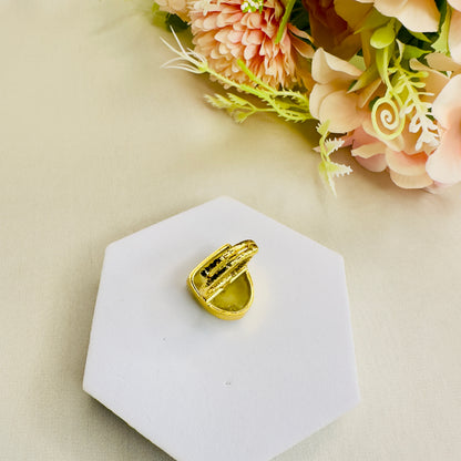 Yellow Natural Stone Ring