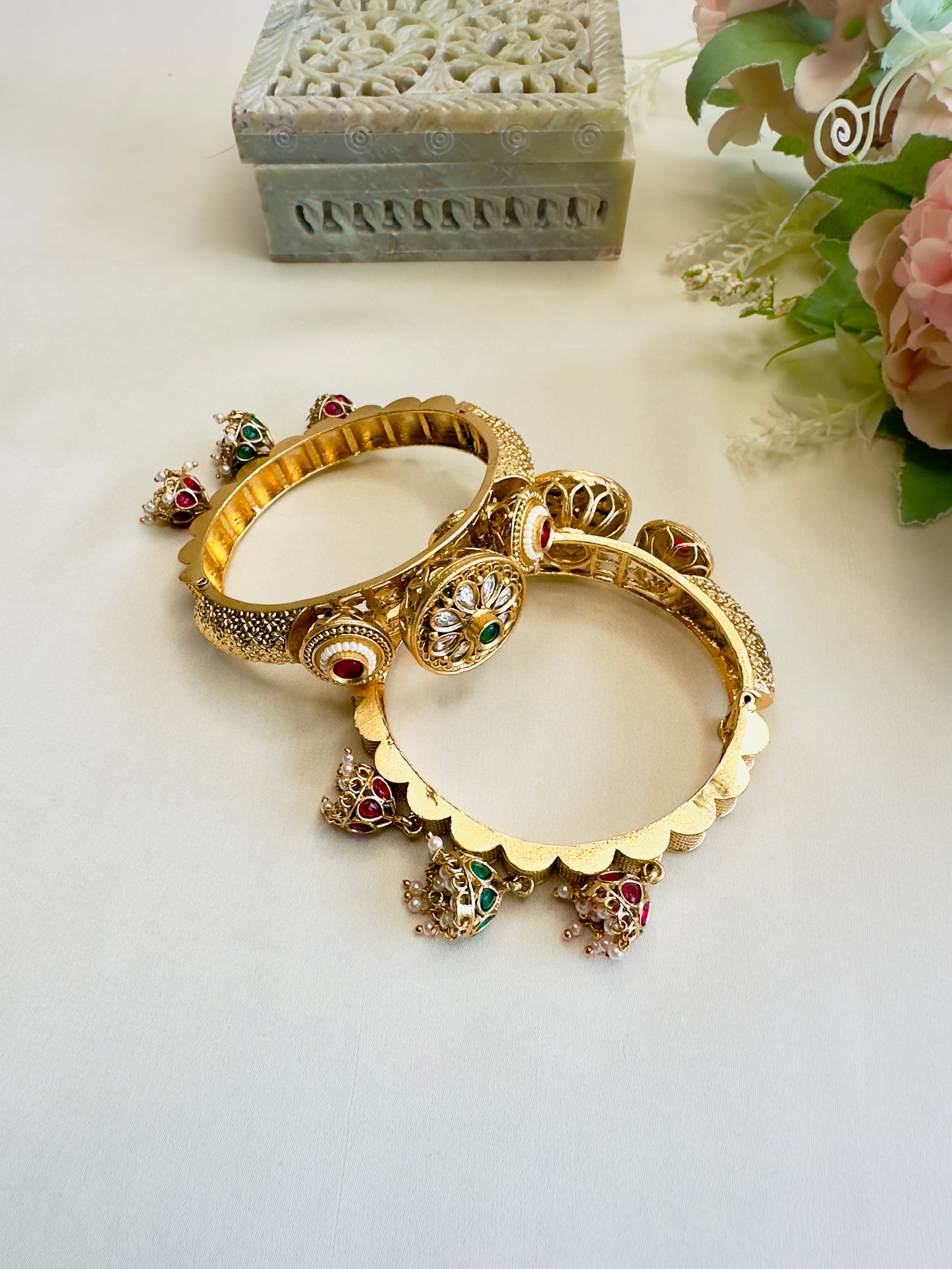 Three Jhumki Bangles Set