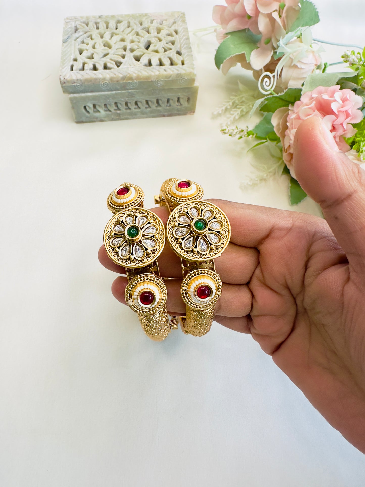 Three Jhumki Bangles Set