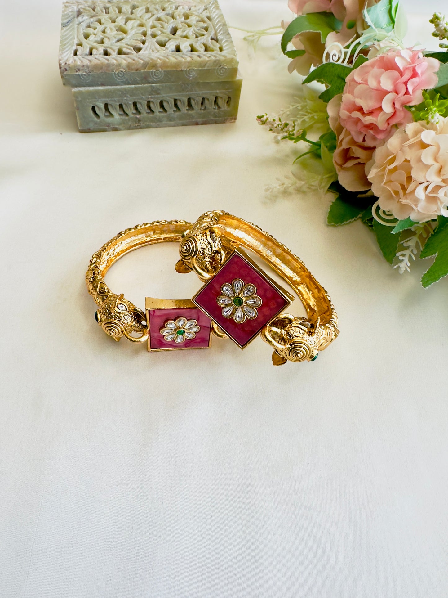 Elephant Motif Openable Bangles