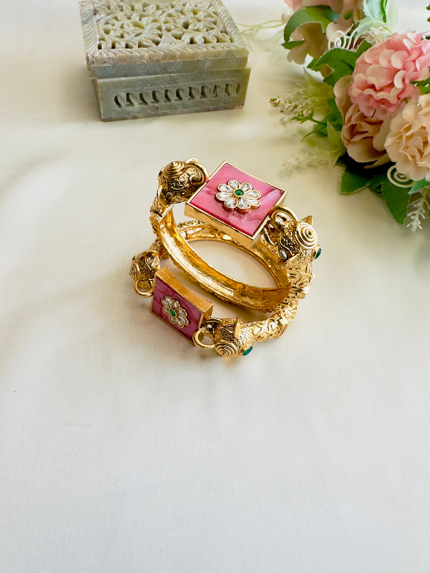 Elephant Motif Openable Bangles