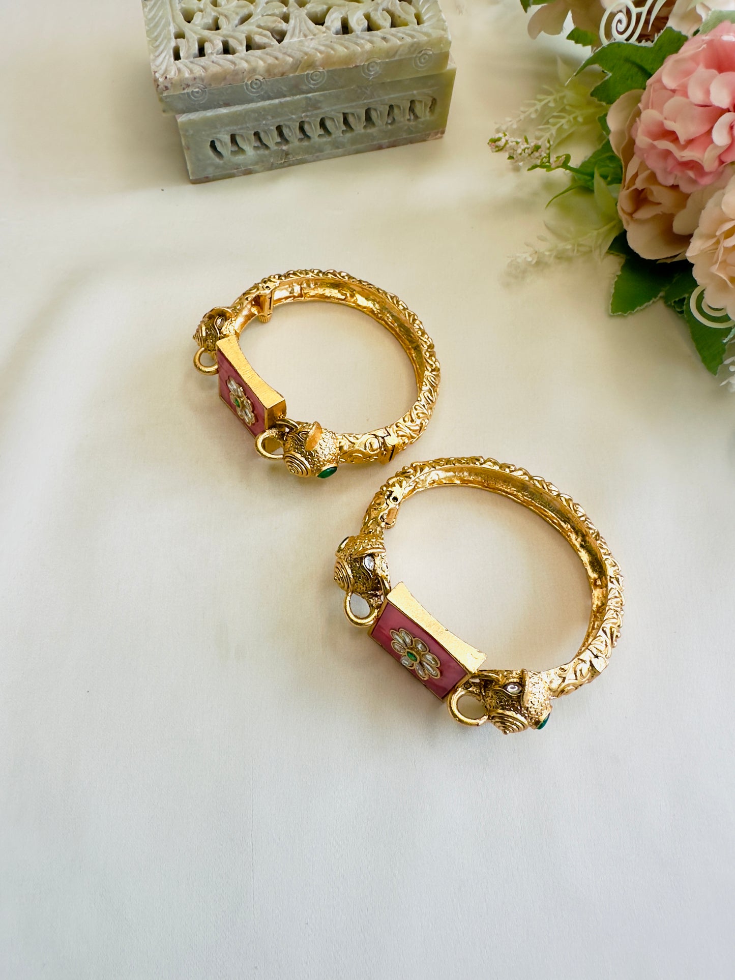 Elephant Motif Openable Bangles