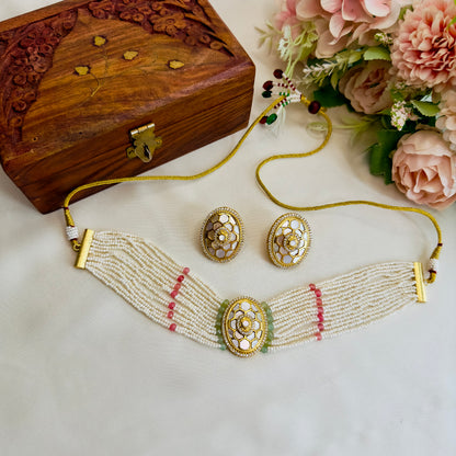 Mother of Pearl Choker Set