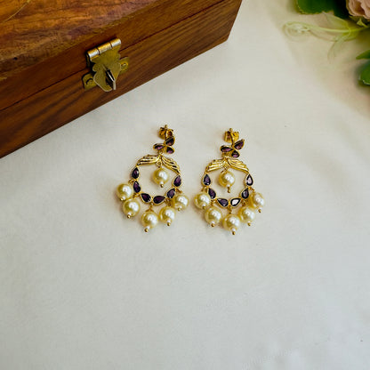 Polki Pearl Earrings