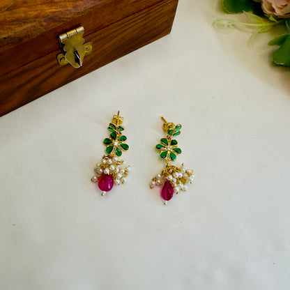 Polki Small Jhumki Earrings