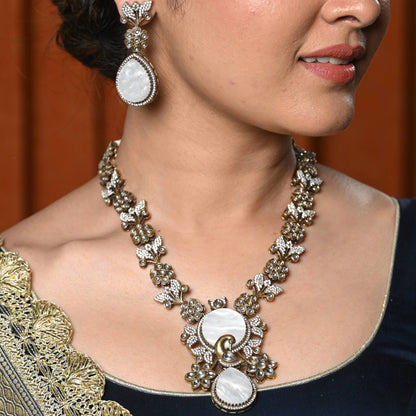 Peacock Kundan Studded Necklace Set