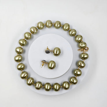 Stridhan 18mm Natural Golden Pearl Necklace