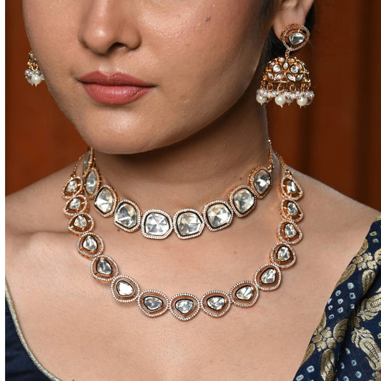 Two Layered Kundan Choker Necklace Set