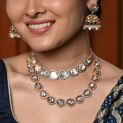 Two Layered Kundan Choker Necklace Set