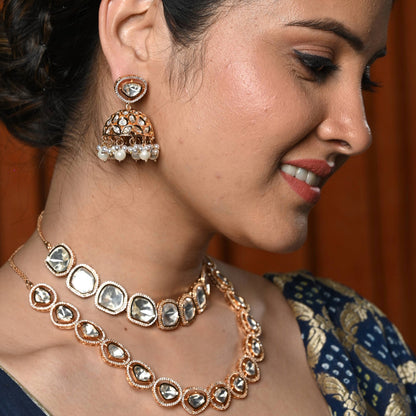 Two Layered Kundan Choker Necklace Set